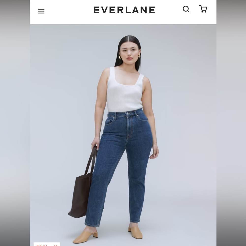 Everlane The original curvy cheeky jean crop like new! Size 35